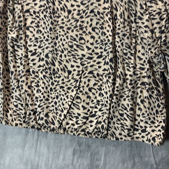 JM Collection Cheetah Animal Print Flowy Sleeves Top Blouse Size 3X - Picture 5 of 9